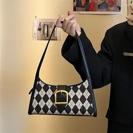 Projektant Nowe damskie torby wieczorowe Retro Plaid luksusowe ramię w stylu damskie torby mody marka damska prosta kobieca torebki ze sprzęgłem
