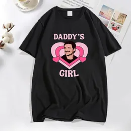 Mens Tshirts Pedro Pascal Tshirts Graphic Funny Daddys Girl T Shirt Cotton Pedro Valentines Day Tees Casual Short Sleeve Streetwear 90s 230329