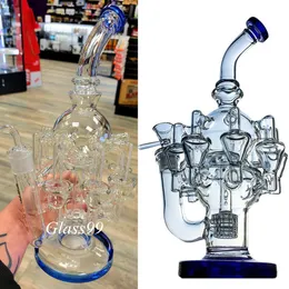 Wholesale In Stock Thick Glass Bongs Stereo Matrix Perc Hookahs Fab Egg Water Pipes Tornado Smoking Pipe Recycler Oil Rigs