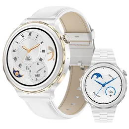 Lady NFC IOSスマートウォッチ女性ワイヤレス充電Android Smart Watches BluetoothコールスマートウォッチIP68ウォータープルーフ1.36インチ390*390 HDスクリーンGセンサーFitCloudpro