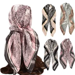 35 "New Lightweight Silk Women's Printed Large Fashion Square Towel Luxury Hair Accessories Headband