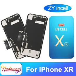 Zy incell для iPhone XR ЖК -экрана дисплей дисплей Touch Digitizer Assembly замена на задней пластине