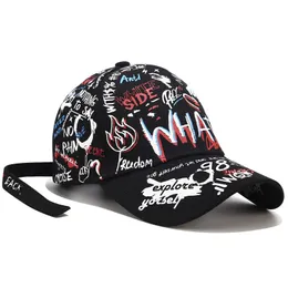 Designer Baseball Hat Scrawl Color Letters Print Fashion Street Hip Hop Cap High Quality Casquette for Men Women