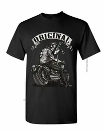 Męskie tshirty motocyklowe T -koszulka Oryginalna czaszka męska Tshirt Druku