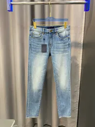 2023 Novos designers de padrões Jean High Gality Cottons Material Material Material Moda Blue Jean para homens