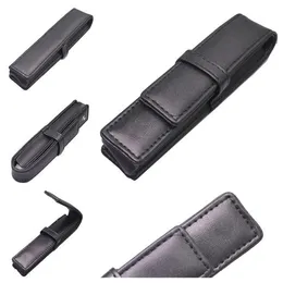 Wholesale Price School Supplies Premium pen case Gift pen bag Black leather Rare Pu leather bag new