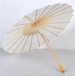 Fans & Parasols White Bamboo Paper Umbrella Parasol Dancing Wedding Bridal Party Decor Bridal Wedding Parasols Paper Umbrellas