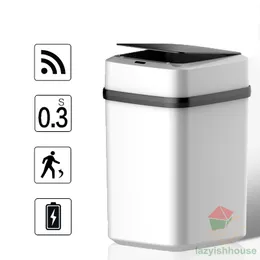 Waste Bins Kitchen Trash Can 15Lバスルームタッチスマート230329