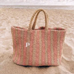 vintage top rączka Tote Słomka Raffii plażowa torba Projektant torebki hobo torebka na ramię trójkąt na ramię na damskie męskie torebka