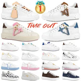 OG New Time Out Sapatos casuais sapatos de couro em relevo Moda de tênis Treinadores de plataforma Chaussures Solas de borracha Tamanho 35-41