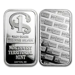 Toyfunny Decoration Bars 1 oz Northwest Territorial Mint Silver Bar .999 Collection Art