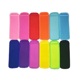 500 stücke Schnelles Schiff 12 Farben Popsicle Halter Halter Ice Pop Creme Werkzeug Neopren Ärmel Ärmel Isolierung Kinder Gefrierschrank Kinder Sommer Werkzeuge U0329