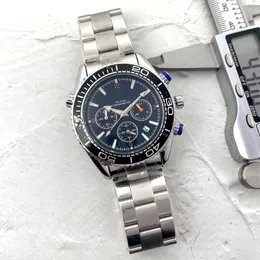 Zegarek dla mężczyzn 2023 Nowe zegarki męskie 40 mm sześć igieł wszystkie tarcza robiąca kwarc zegarek top luksusowa marka stalowa pasek mody mody europejski projektant Omeg Watches