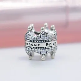 925 Sterling Silver Crown Honour Pride Beauty Bead Fits European Jewelry Pandora Style Charm Bracelets