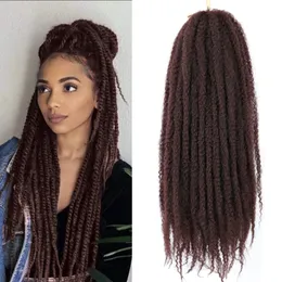 18 -calowe syntetyczne warkocze Marley szydełkowe Kolor przedłużenia włosów #4 kubańskie skręt Afro Kinky Marley Braiding Hair