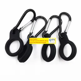 Vattenflaskhållare med Hang Buckle Carabiner Clip Key Ring Fit Cola -flaskan formad för daglig eller utomhusanvändningssilikonbärare