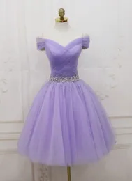 Mysterious Lilac Cocktail Homecoming Dresses Mini Skirt Beaded Crystal A Line Short Graduation Dress Prom Party Gowns Sleeveless