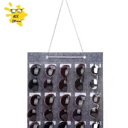 Caixas de óculos de sol Bags novos Óculos de alta qualidade de 15 grades de óculos de armazenamento de óculos de armazenamento de óculos de parede de armazenamento de armazenamento J230328