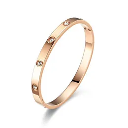 Дизайнерский браслет Love Bangle Jewelry Titanium Steel Jewelry Pare Fashion Bracelet Full Trend Star Stainless