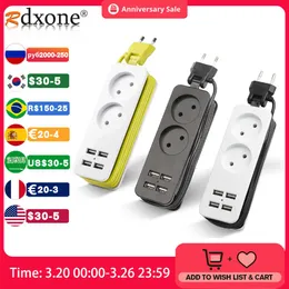 Sockets regleta de alimentacin de 40mm48mm para uekc enchufe de extensin porttil con 4 USB Adaptador de viaje cargador de telfono inteligente USB Z0327