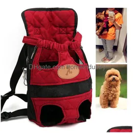 Dog Carrier Pet Supplies Carriers Red Travel Breathable Soft Backpack Outdoor Puppy Chihuahua Small Dogs Shoder Handle Bags S M L Xl Dhko7