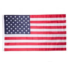 50pcs EUA bandeiras American Flag USA Garden Office Bands Bandeiras 3x5 ft Banner de qualidade Estrelas de listras bandeira robusta de poliéster 150*90 RRA