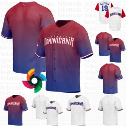 جمهورية دومينيكان 2023 World Baseball Classic Jersey WBC Juan Soto Ketel Marte Wander Franco Jeremy Pena Rafael Devers Willy Adames