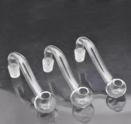 Selling Thick Glass Oil Burner Pipe 10mm 14mm 18mm Male Female Bubbler Oil Adapter for Bubbler Dab Rig Bong Smoking Pieces Che7993962