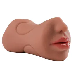 Massager sex toy masturbator Double headed mouth vulva and anus triple cross famous male appeal adult products airplane cup real pussy buttock mold