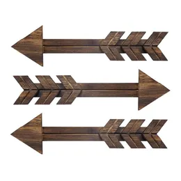 Party Decoration 2/3/4 Pcs Retro Wooden Arrow Hanging Personality Wall Ornament For Bar Restaurant Cafe Shop