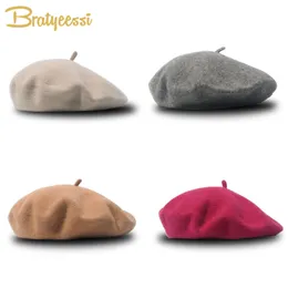 Czapki kapelusze topi bayi wol moda untuk anak perrempuan Baret Elastis Warna Permen 1 4 Tahun 1 Buah 230328