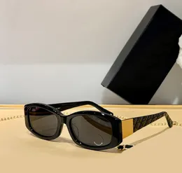 Złoty czarny dym małe okulary przeciwsłoneczne prostokąta dla kobiet bez łańcucha okularów Sunnies Projektanci okularów przeciwsłonecznych Sonnenbrille Sun Shades Uv400 okulary WTH