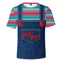 メンズTシャツThe Evil Good Guys Toy 3Dプリントシャツ男性/女性ハロウィーンチャッキープリントTシャツTシャツカジュアルプラスサイズトップ服