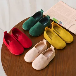 Athletic Outdoor Kids Shoes for Girls Flat Shoes Single Shoes Candy Color Soft Children Shoes Chaussure Fille Enfant W0329