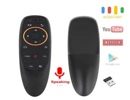 G10 Voice Air Mouse met USB 24GHz draadloze 6 Axis Gyroscoop Microfoon IR Remote Control voor Android TV Box Laptop PC1343183