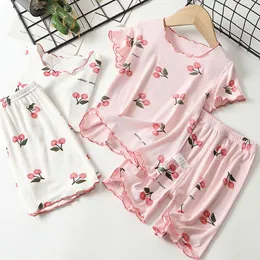 Clothing Sets Piyama Perempuan Musim Panas Pakaian Tidur Anak anak Sutra Es untuk Bayi Antilembap Dalam Balita 230329