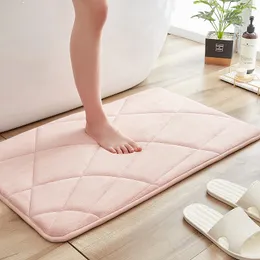 Tappeto Memory foam Tappetino da bagno Tappeto SBR Fondo antiscivolo Tappetino per WC Moderno antiscivolo Lavabile Tapis in vendita 230329