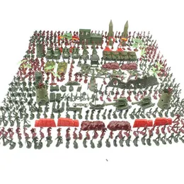 Dollkroppar delar 519 360st Militär leksaksmodell Action Figure Army Base Men S Soldier Battle Group Playset med tillbehör Kids 230329