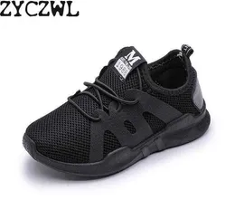 Sapatos infantis ao ar livre atléticos para meninos meninas crianças tênis casual malha de ar suave tênis esportivo de esportes preto tênis infantil infantil enfant w0329