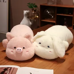 Kawaii Soft Cute Lie Lie Pillow Piglet Nap Lie Pillow Fox Bed Cushion Plush Toy Puppy Comfortable Foot Pad Rag Doll Send Girls