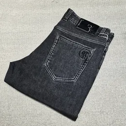 Мужские джинсы миллиардеры джинсы oechsli Толстое хлопок осень зимняя эластичная вышивка моды Большой размер 30-40 джентльмен-брюк 230329