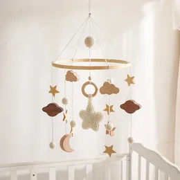 Rattles Mobiles Baby Flat noodles mouse toy 012 months old wooden baby mobile baby music box bed bell hanging toy bracket baby Flat noodles toy gift 230329