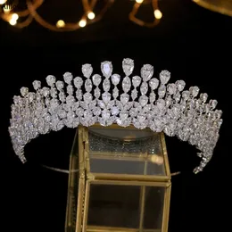 Crystal Tiara Bride Headpieces Hair Accessories Full Zircon Headband Wedding Jewelry Crowns Headdress for Women CL2105