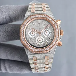 Бриллиантовые часы ручной работы импортированные Quartz Timing Movements Watch 40 мм с алмазом стальной сталью 904L Sapphire Designer Women Bristant Montre de Luxe