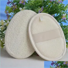Bath Brushes Sponges Scrubbers Soft Exfoliating Natural Loofah Sponge Pad Remove The Dead Skin Pads Tools Drop Delivery Home Gard Dhj51