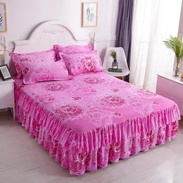 Юбка для кровати домашнее продукт центральный цветочный печать для печати, кровати горнолыжа 230330