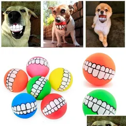 Dog Toys Chews Funny Pets Puppy Cat Ball Teeth Toy Pvc Chew Sound Dogs Play Fetching Squeak Pet Supplies Sil Drop Delivery Home Gar Dheta