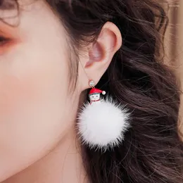 Dangle Earrings Snowman Christmas Tree Hair Ball Style 2023高品質の秋と冬のギフト耳のジュエリー卸売