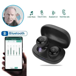 Ear Care Supply Bluetooth hörapparat Uppladdningsbar Invisible AIDS -app Digital ljudförstärkare för dövhet Wireless Aparelho Auditivo 230329