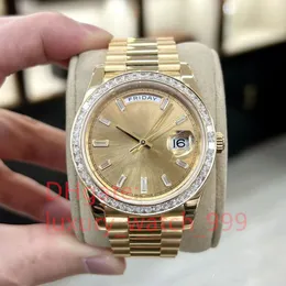 Men's and Women's Watch Luxury 18K Gold Diamond Watch Multifunctional Date Adjustment Calendar High Quality 228348 Fully Automatic Mechanical Movement